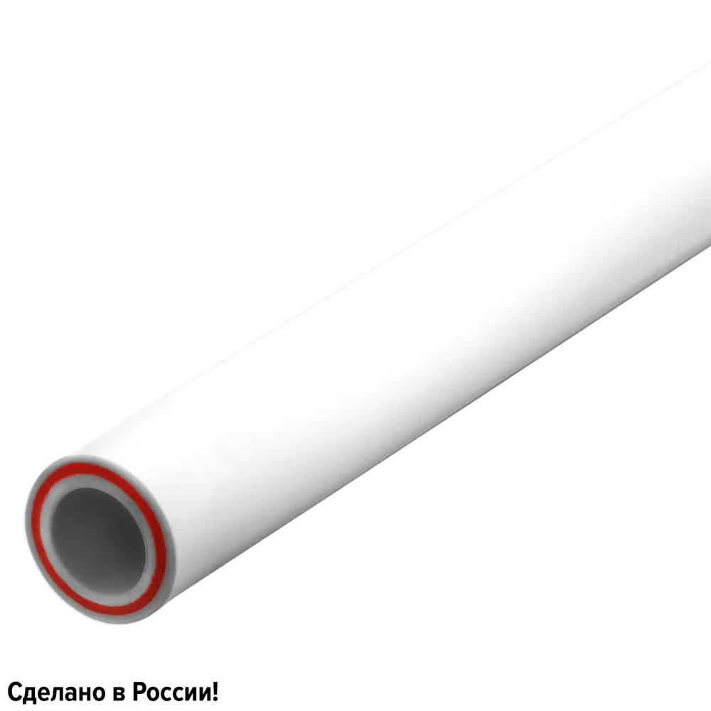 Труба полипропиленовая Ростерм Aqua армированная стекловолокном 50x8.3 мм SDR 6 PN 25 2 м 82589949 STLM-2127096 