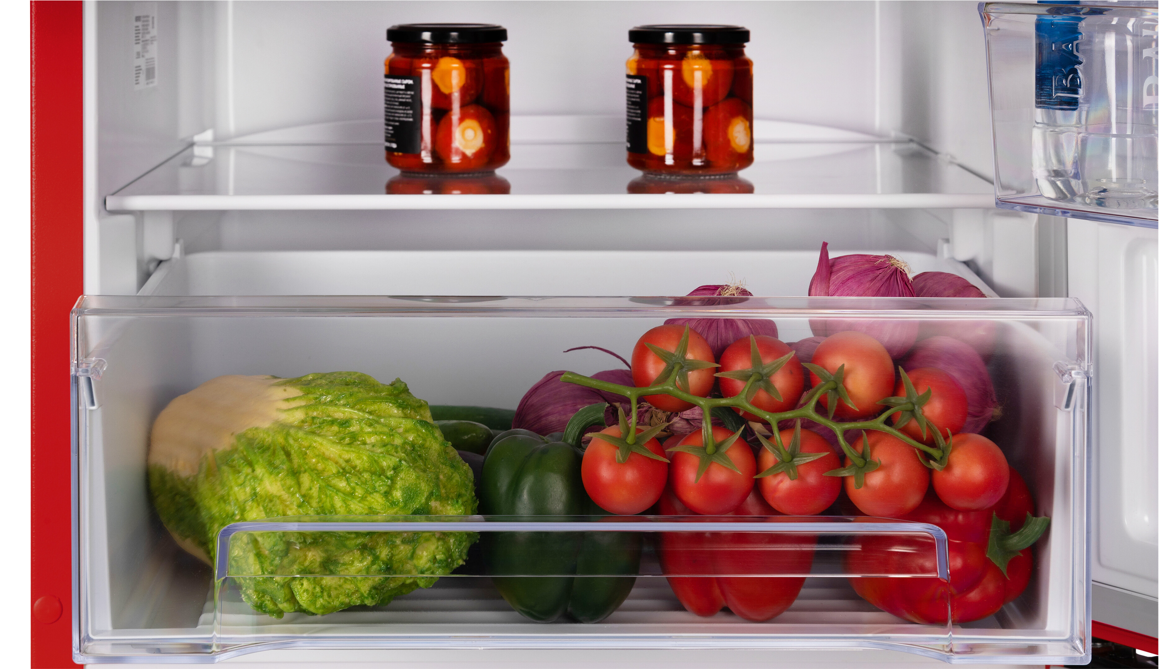 9070792 Холодильник с морозильником   Nordfrost NRG 152 R красный STDN-0046704 - Вид №4