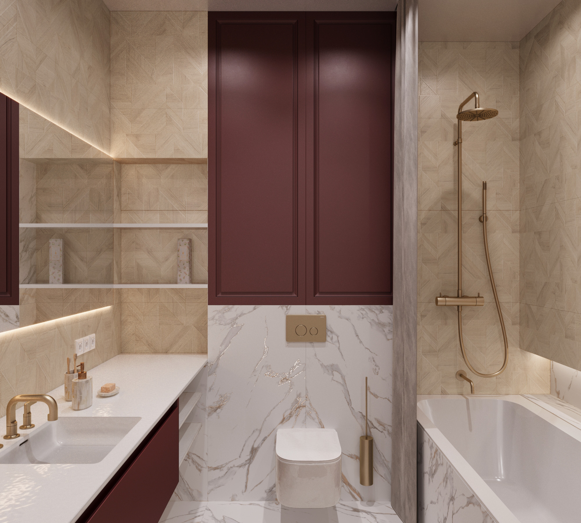 Керамогранит ROCKWOOD CREMA 60х120 Arcadia Ceramica RT7012-P  - Вид №2