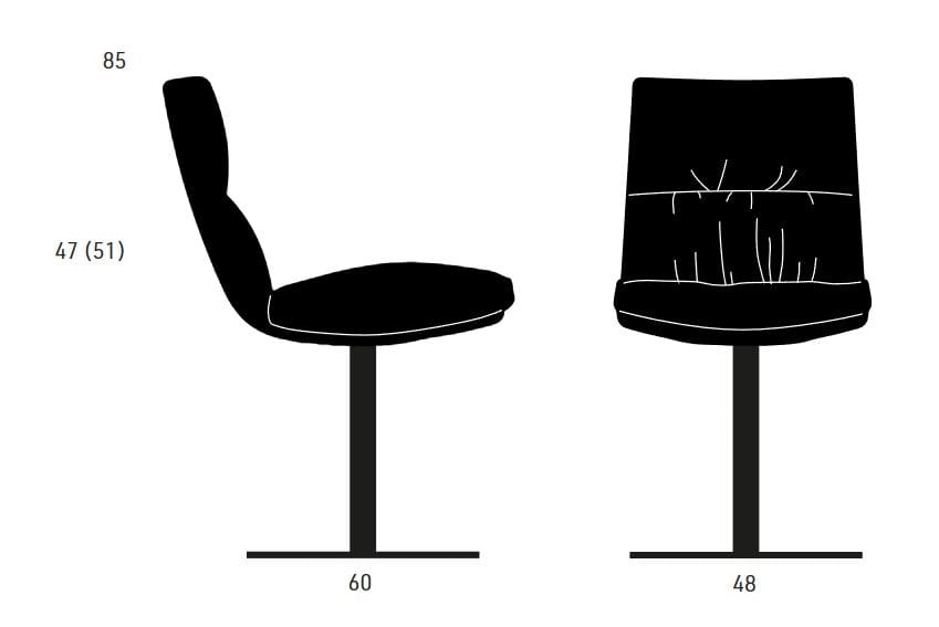 Кожаный поворотный мягкий стул KFF Faye Casual ARCH-00048281 - Вид №5