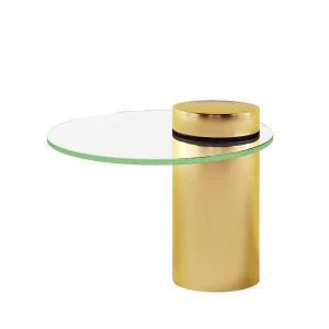 Журнальный столик стеклянный с золотом высота 54 см Equilibre от Delight Collection DELIGHT COLLECTION  242666 Прозрачный;золото