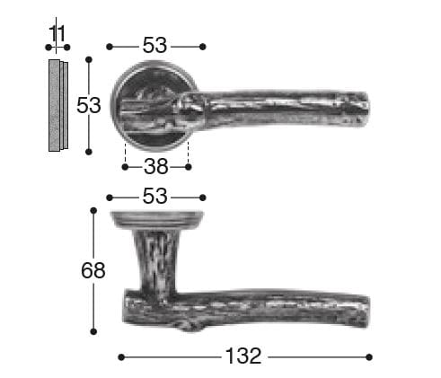 Бронзовая ручка на розетке GIARA ART DESIGN-BRONZE багажник ARCH-00153354 - Вид №5