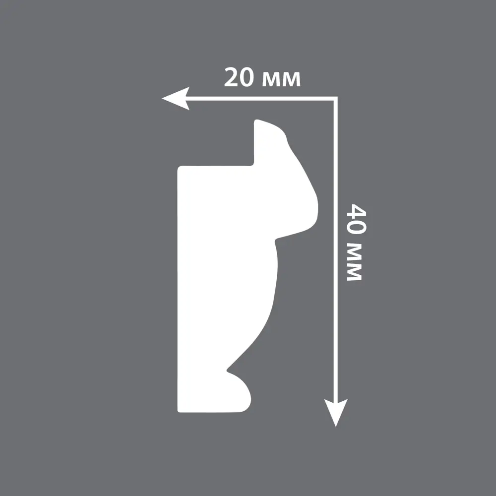 Молдинг настенный полистирол Decomaster 807-6 бежевый 20х40x2000 мм STLM-2156330 - Вид №3