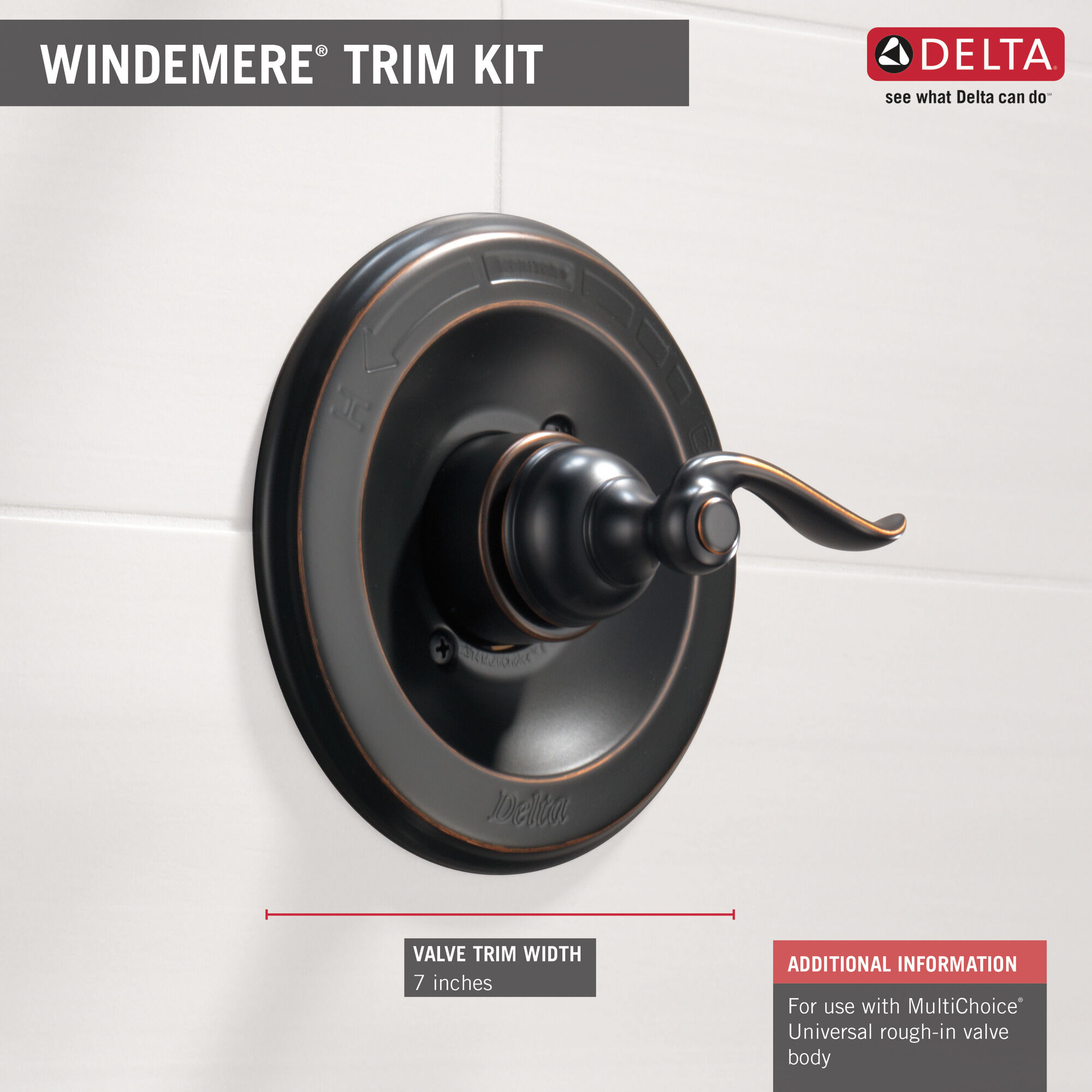 BT14096-OB Трим только для клапана Monitor® серии 14 Delta Faucet Windemere Масляная натертая бронза  - Вид №1