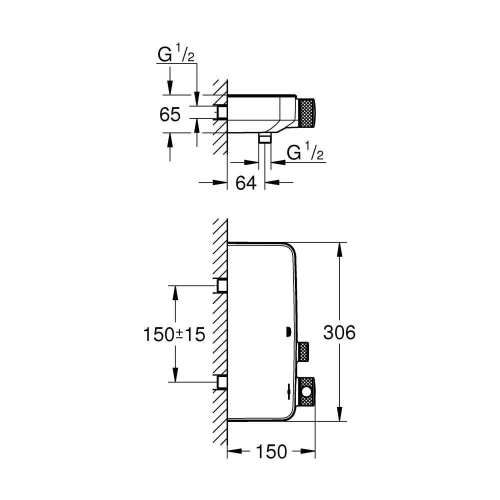 Термостат для душа Grohe Grohtherm SmartControl с полкой STLM-2007121 - Вид №8