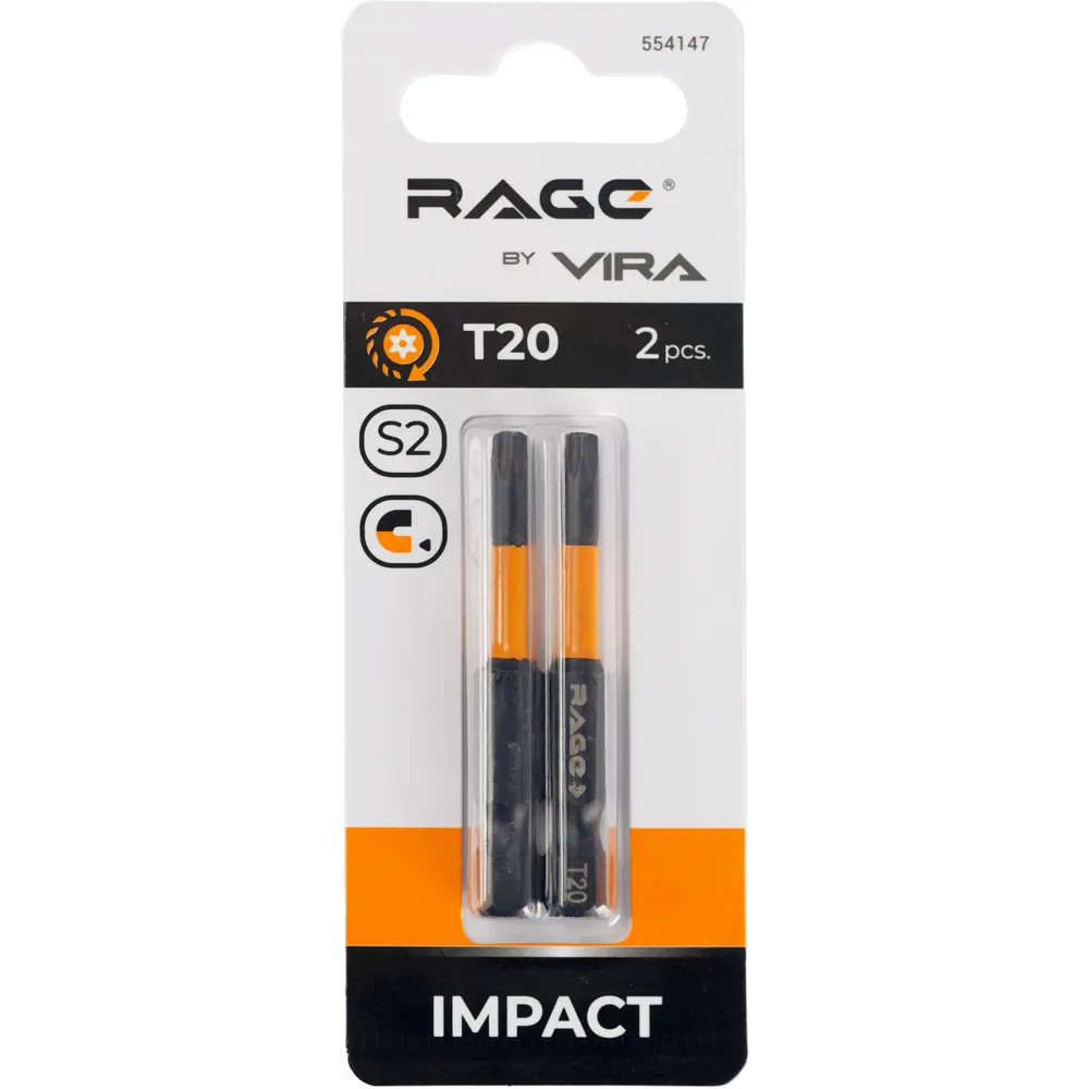 Ударная бита RAGE T20x50 мм для профессионального монтажа (2 шт) 89361509 STLM-1365388 - Вид №1