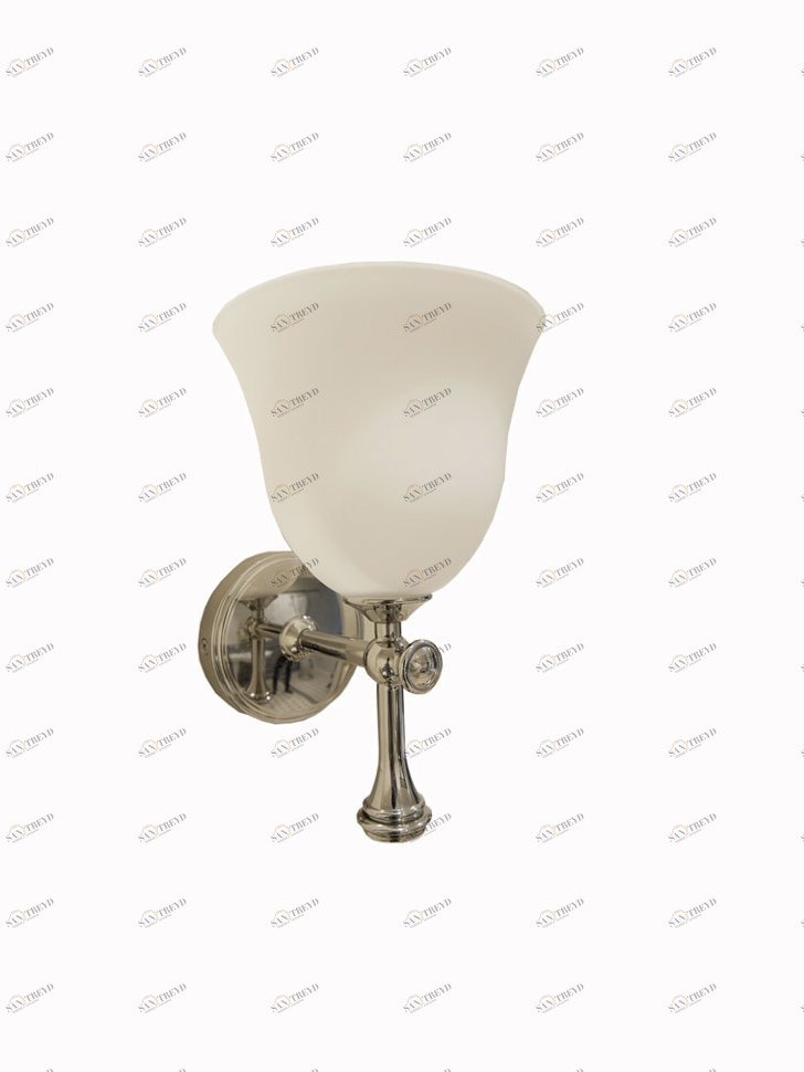 Светильник с плафоном из матового стекла [1617/BL55 CHR]  Burlington 1617BL55 CHR 