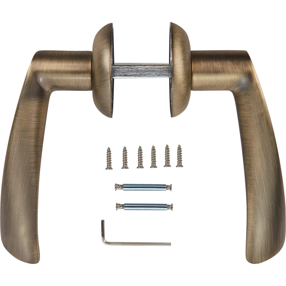 Дверные ручки Edson EDS-A123-01 без запирания ЦАМ гальваническое покрытие цвет бронза STLM-2188046 - Вид №1