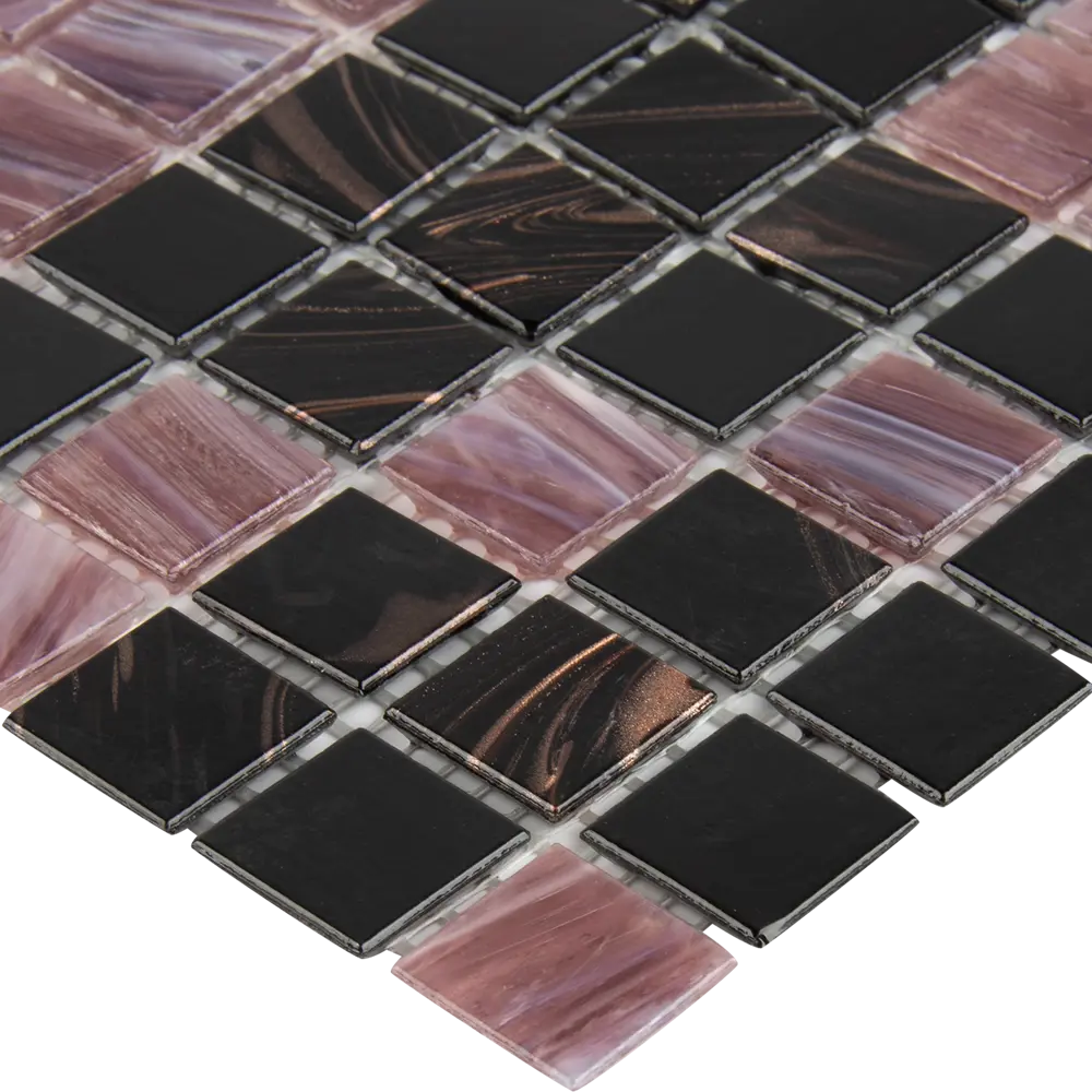 Мозаика стеклянная Artens 32.7x32.7 см цвет чёрный Glass Paste STLM-2083324 - Вид №3