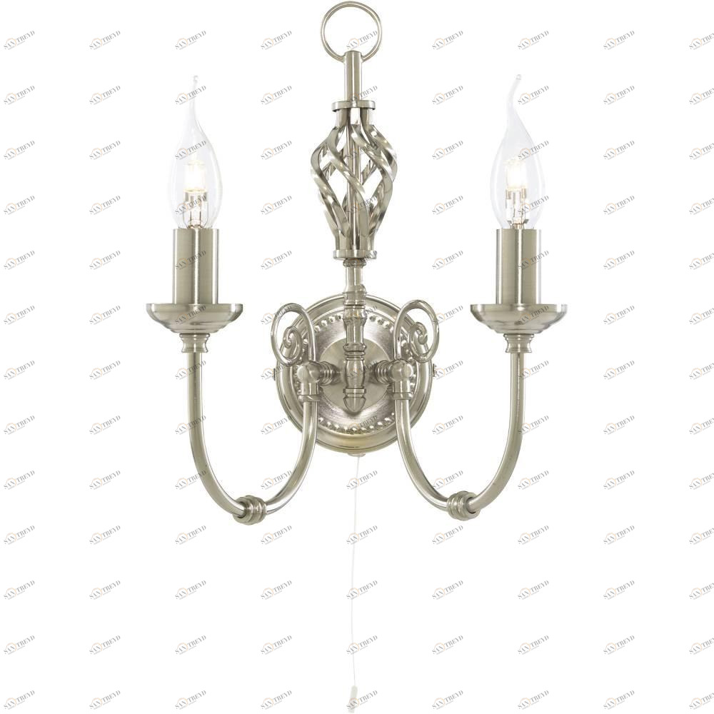 Бра Arte Lamp Zanzibar A8392AP-2SS ARTE LAMP СВЕЧА 077226 Прозрачный;серебро 