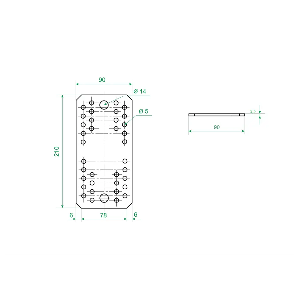 Анкерная пластина 210x90x2.5 мм Santreyd STLM-2093452 - Вид №2