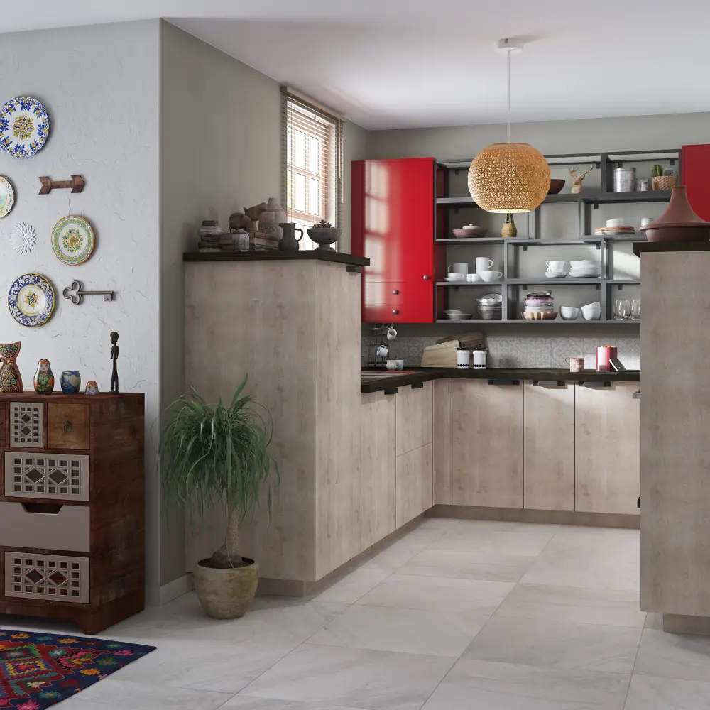 Дверь для шкафа Delinia ID Аша 44.7x214.1 см ЛДСП цвет красный STLM-2122627 - Вид №2