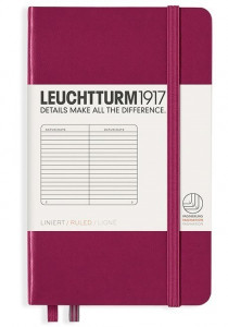 525793 Записная книжка А6, в линейку, темно-красная Leuchtturm 1917