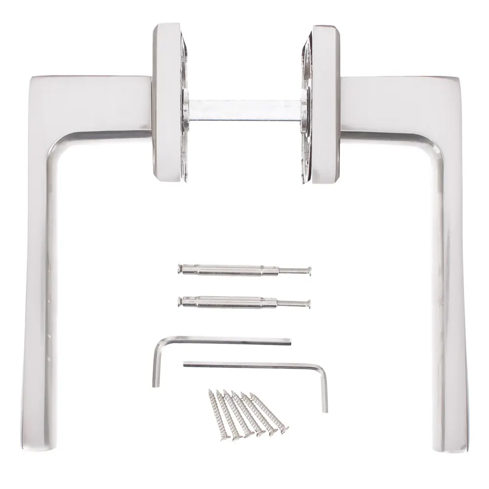 Ручки дверные на розетке EDS-65-30, цвет матовый хром EDSON STLM-2146749 - Вид №2