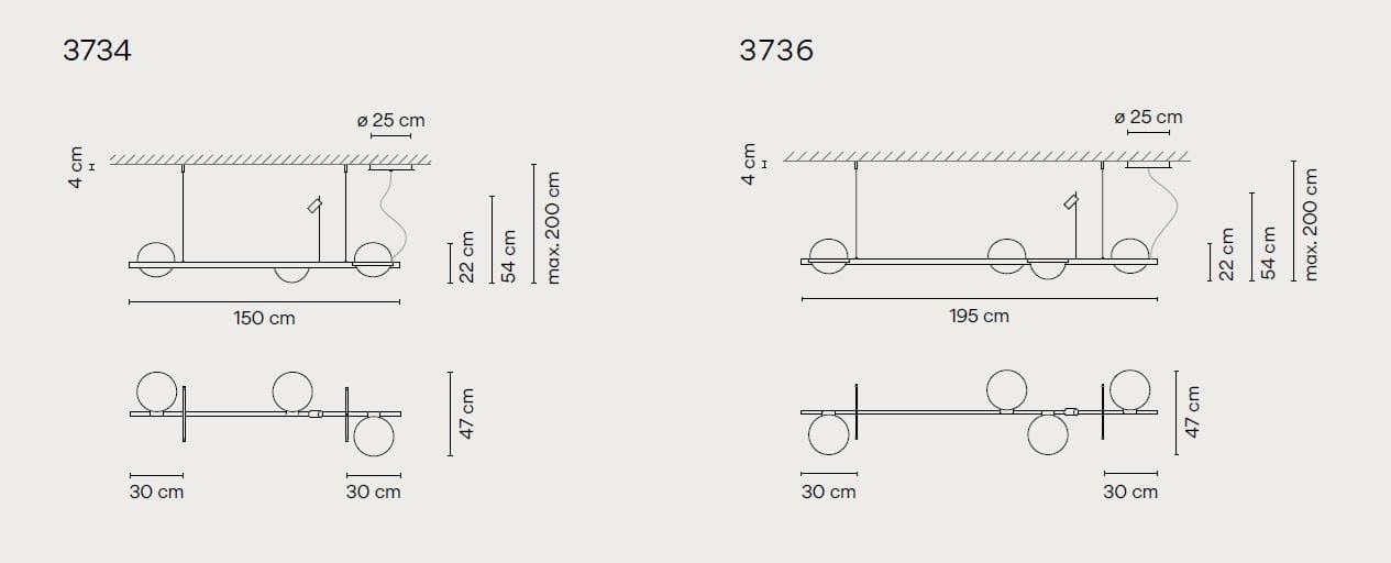 Выдувное стекло светодиодный подвесной светильник Vibia Пальма ARCH-00000969 - Вид №6