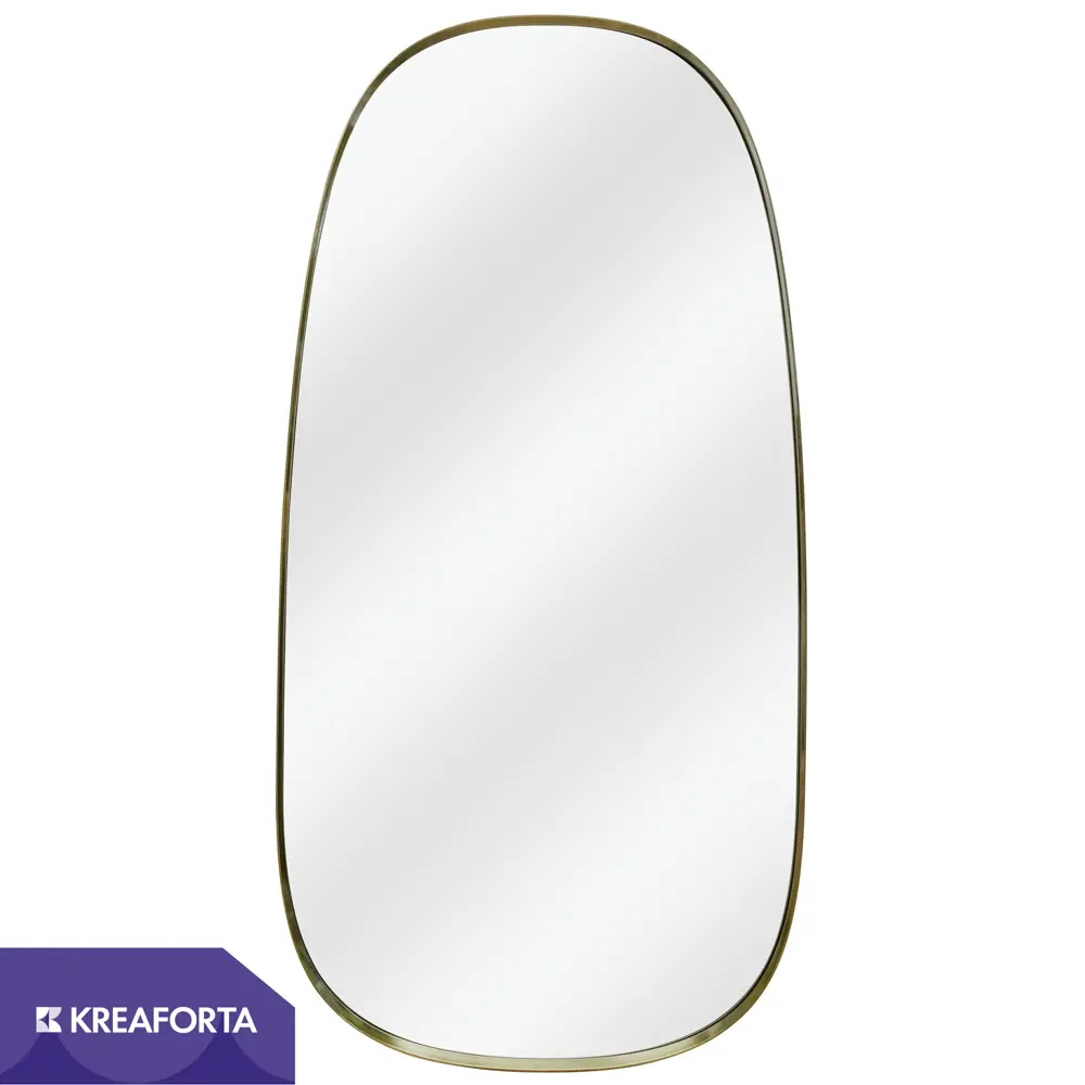 Зеркало декоративное KREAFORTA Glam Brass овальное 40x78 см металл цвет золотистый STLM-2181402 - Вид №1