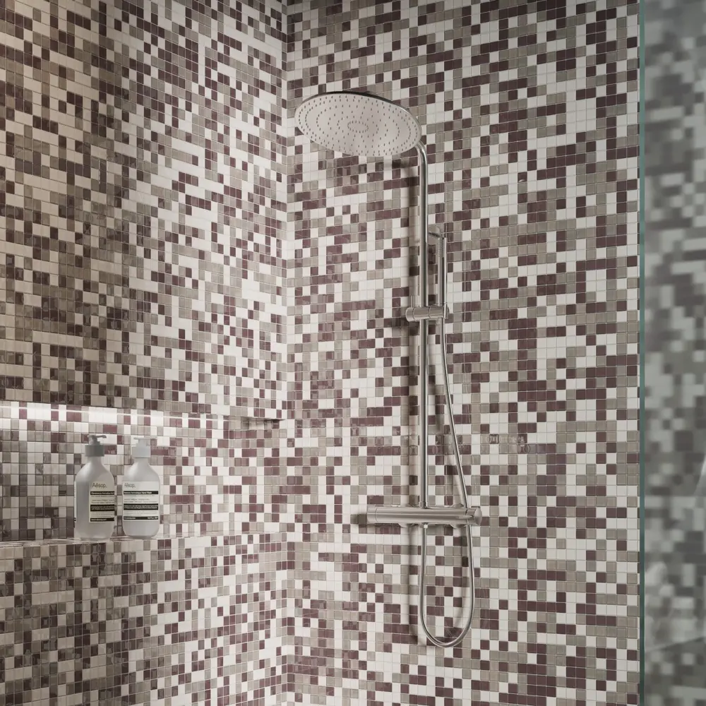Мозаика стеклянная Artens Kash 30x30 см цвет бежевый STLM-2187589