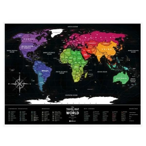 Скретч-карта разноцветная Travel Map Black World 1DEA.ME ДИЗАЙНЕРСКИЕ 00-3953978 Зеленый;розовый;черный;разноцветный