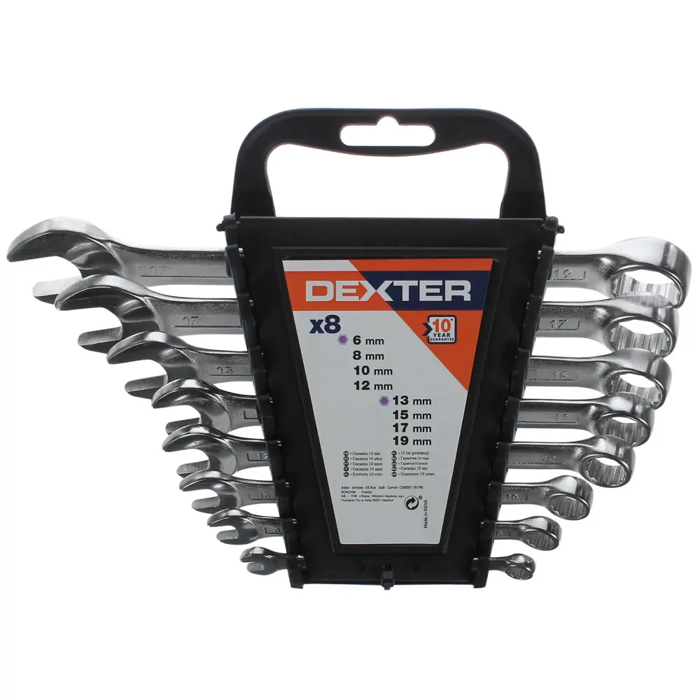 Набор ключей комбинированных Dexter PECO-31793 6-19 мм, 8 предметов STLM-2185697 - Вид №1