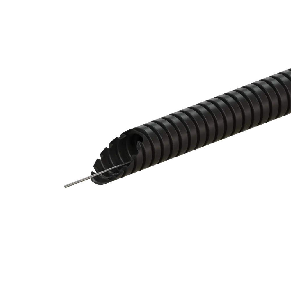 Труба гофрированная Экопласт D20 мм 25 м ПНД легкая с протяжкой цвет черный STLM-2128539