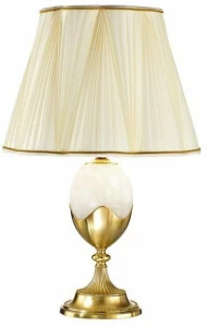 Possoni Illuminazione Настольная лампа из чистого золота сатин с алебастром  7008/l