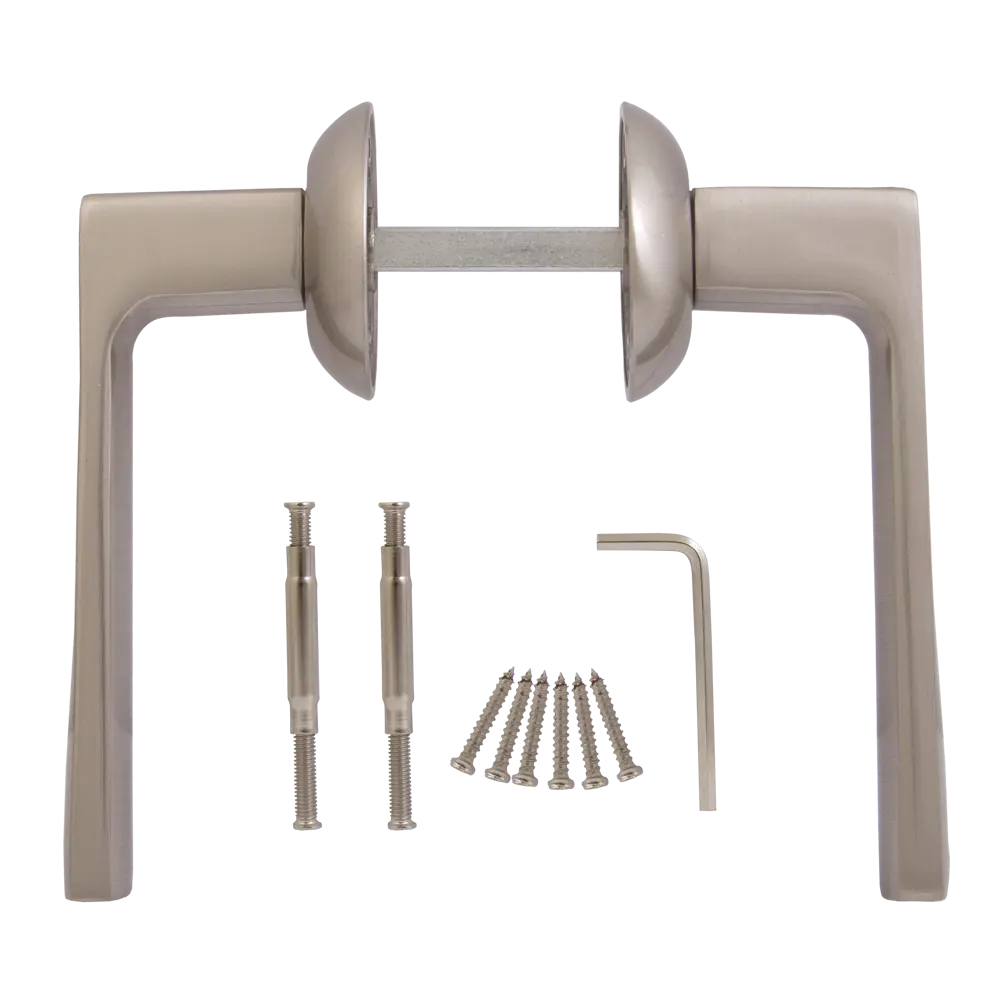 Дверные ручки Ajax Ergo JR/HD SN/CP, без запирания, комплект, цвет матовый никель/хром STLM-2120397 - Вид №1