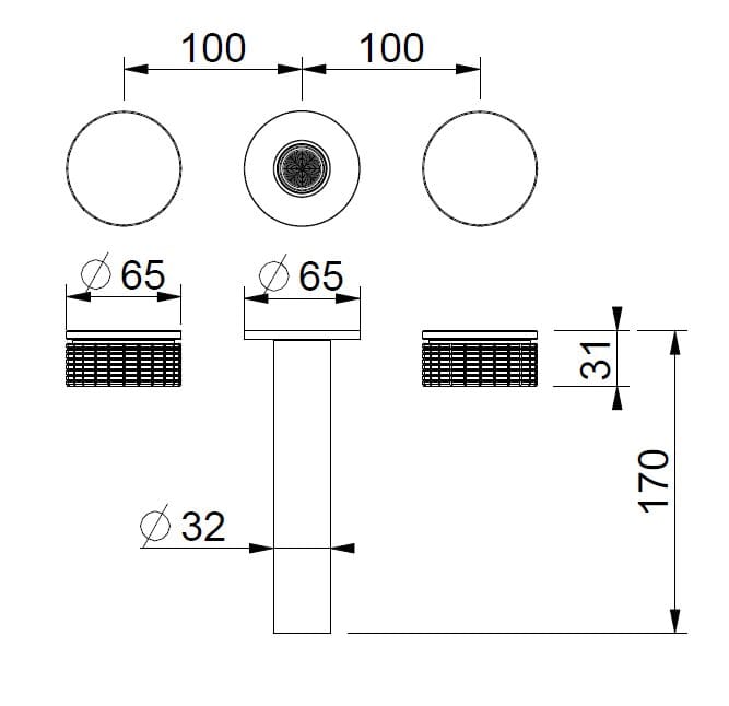 Настенный смеситель для раковины из нержавеющей стали с 3 отверстиями BEAMTECH App ARCH-00134961 - Вид №3
