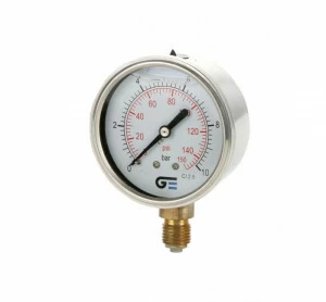 GENEBRE 3822n 100 Pressure gauge Ø 63 with glycerine, bottom connection, NPT thread