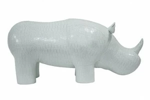 Пуф "Носорог" мини белый глянцевый EUROSON ЖИВОТНЫЕ 126025 Белый