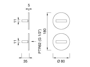 Термостатический смеситель для душа из нержавеющей стали с переключателем CEADESIGN Бар ARCH-00015946 - Вид №1
