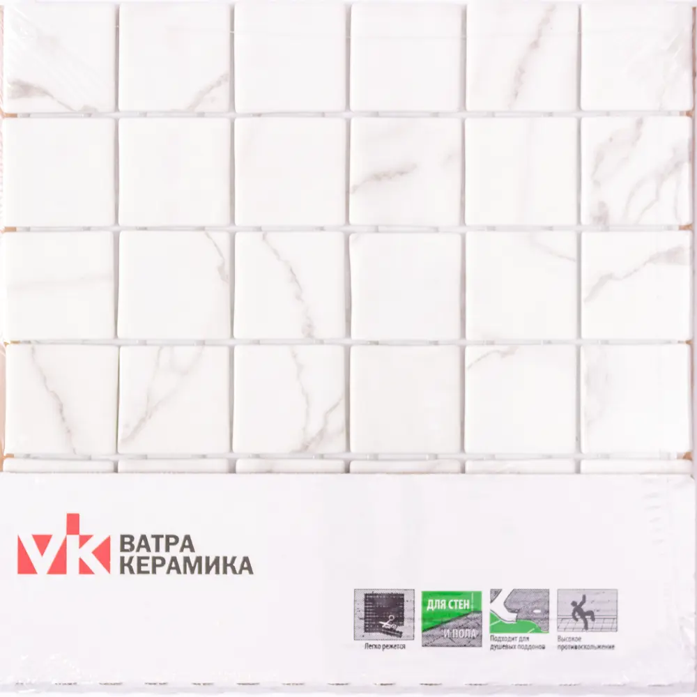 Мозаика Marble Ven White Antislip стекломасса 31.1x5.3 см цвет белый Santreyd Мозаика Onix STLM-2076157 - Вид №9
