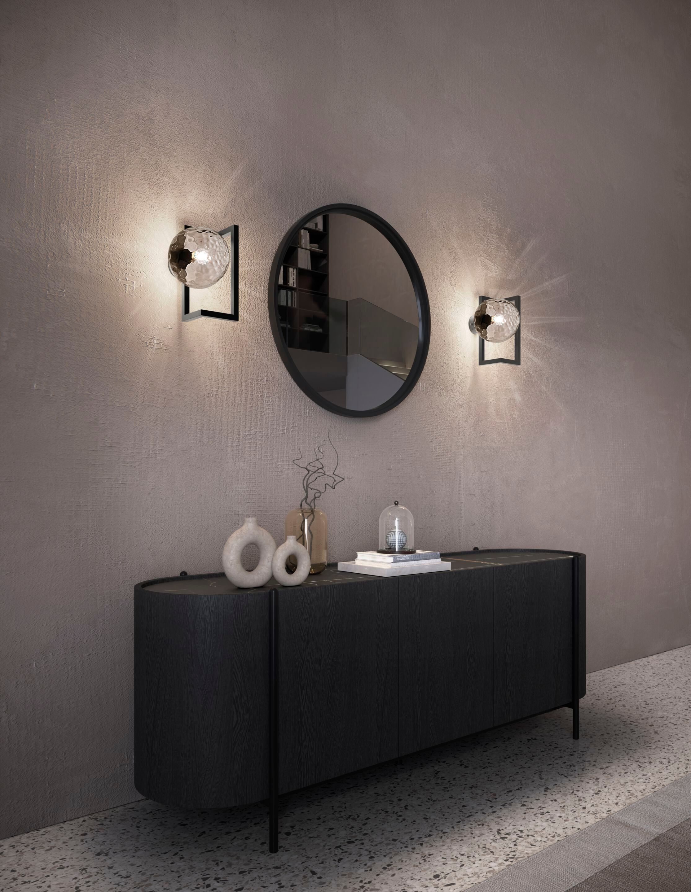 Стеклянный и металлический настенный светильник Vetreria Vistosi Globose ARCH-00020528 - Вид №1