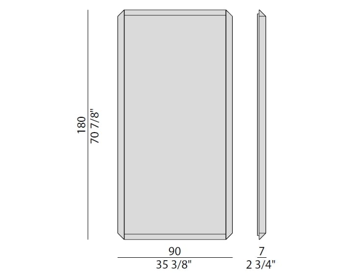 Прямоугольное зеркало из массива грецкого ореха с настенной рамкой Porada Twenty-Four ARCH-00108469 - Вид №4