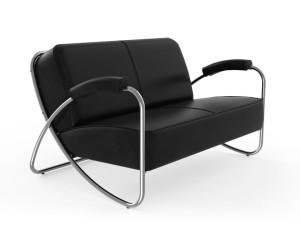 Кресло из искусственной кожи с подлокотниками для контракта