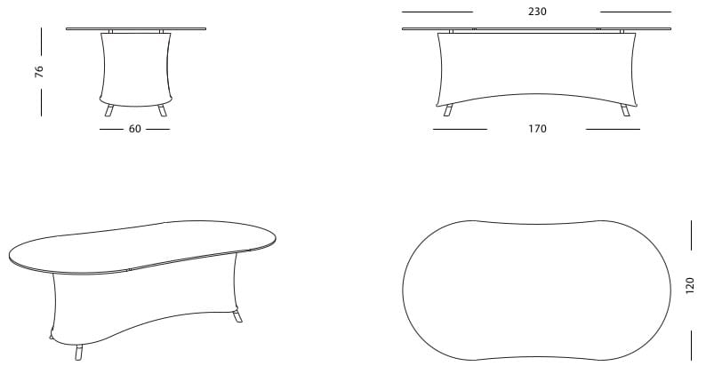 Овальный садовый стол Samuele Mazza Outdoor Wezen ARCH-00133250 - Вид №2