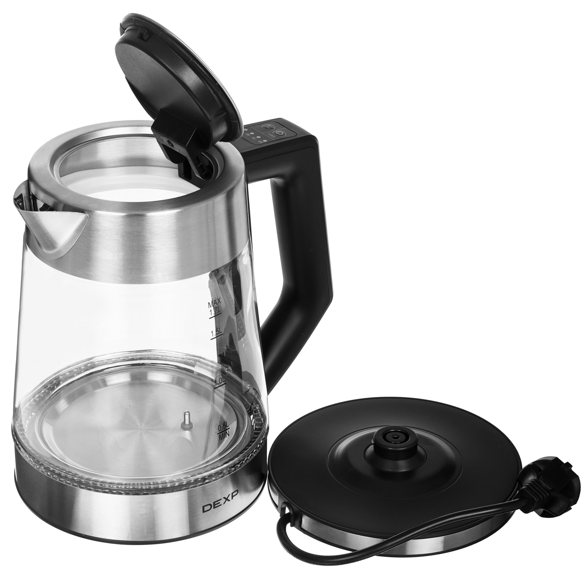 9060548 Электрочайник DEXP EK-05GKWS серебристый STDN-0001622 - Вид №4