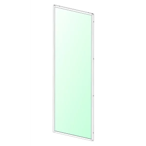 Стенка для душевой ширмы Domani-Spa Delight 1/4 круга высокий поддон 90x90 см цвет белый