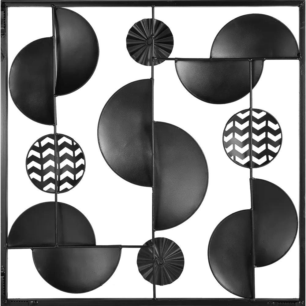 Панно декоративное настенное Atmosphera Круги серебристо-золотистый ø50 см STLM-2017110 - Вид №2