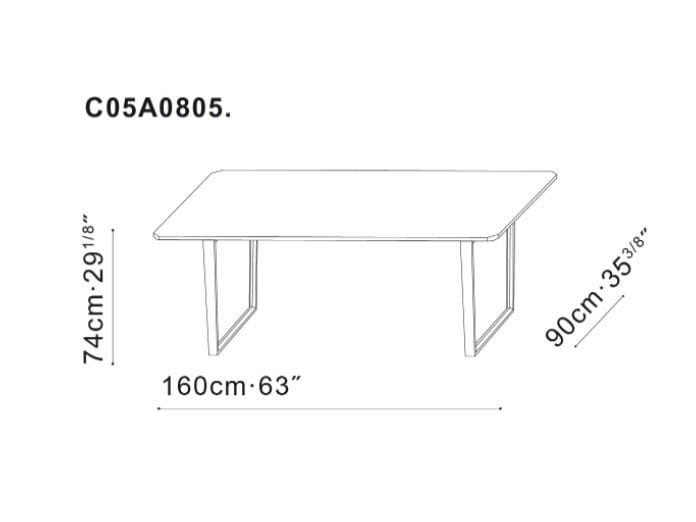 Прямоугольный стол из шпона CAMERICH Verge ARCH-00141382 - Вид №3