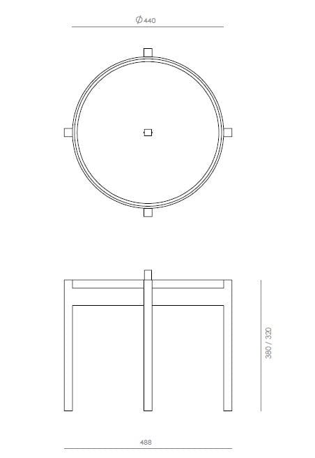 Круглый журнальный столик с подносом Aggy Ogis ARCH-00135659 - Вид №3