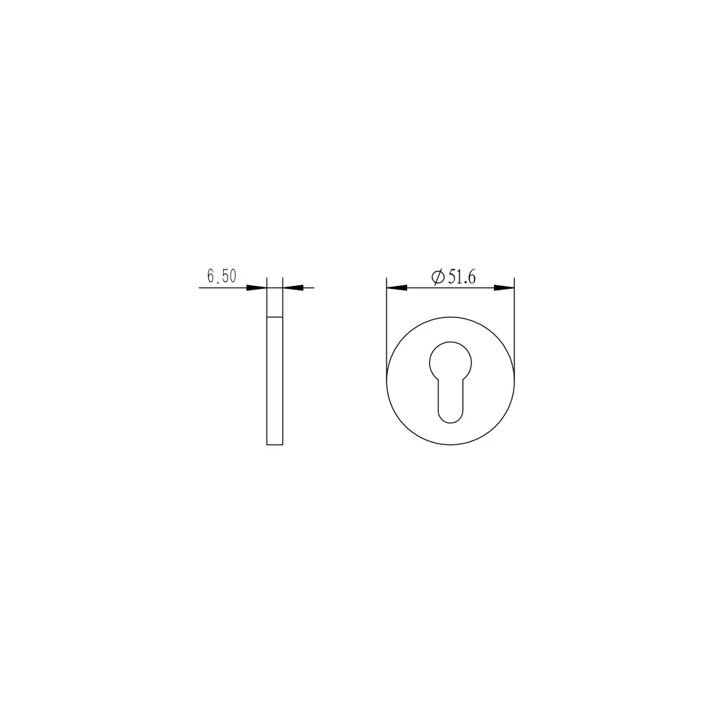Накладка на замочную скважину Edson EDS-SC-R2 51.6 мм цвет черный STLM-2151535 - Вид №4