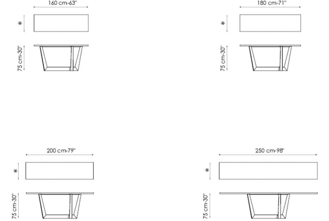 Прямоугольная консоль BONALDO ARCH-00046993 - Вид №2