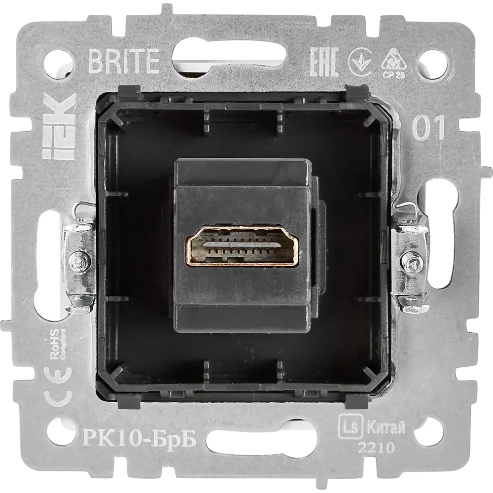 Розетка HDMI IEK Brite для мультимедиа с белым корпусом 87761544 STLM-1102827 - Вид №2