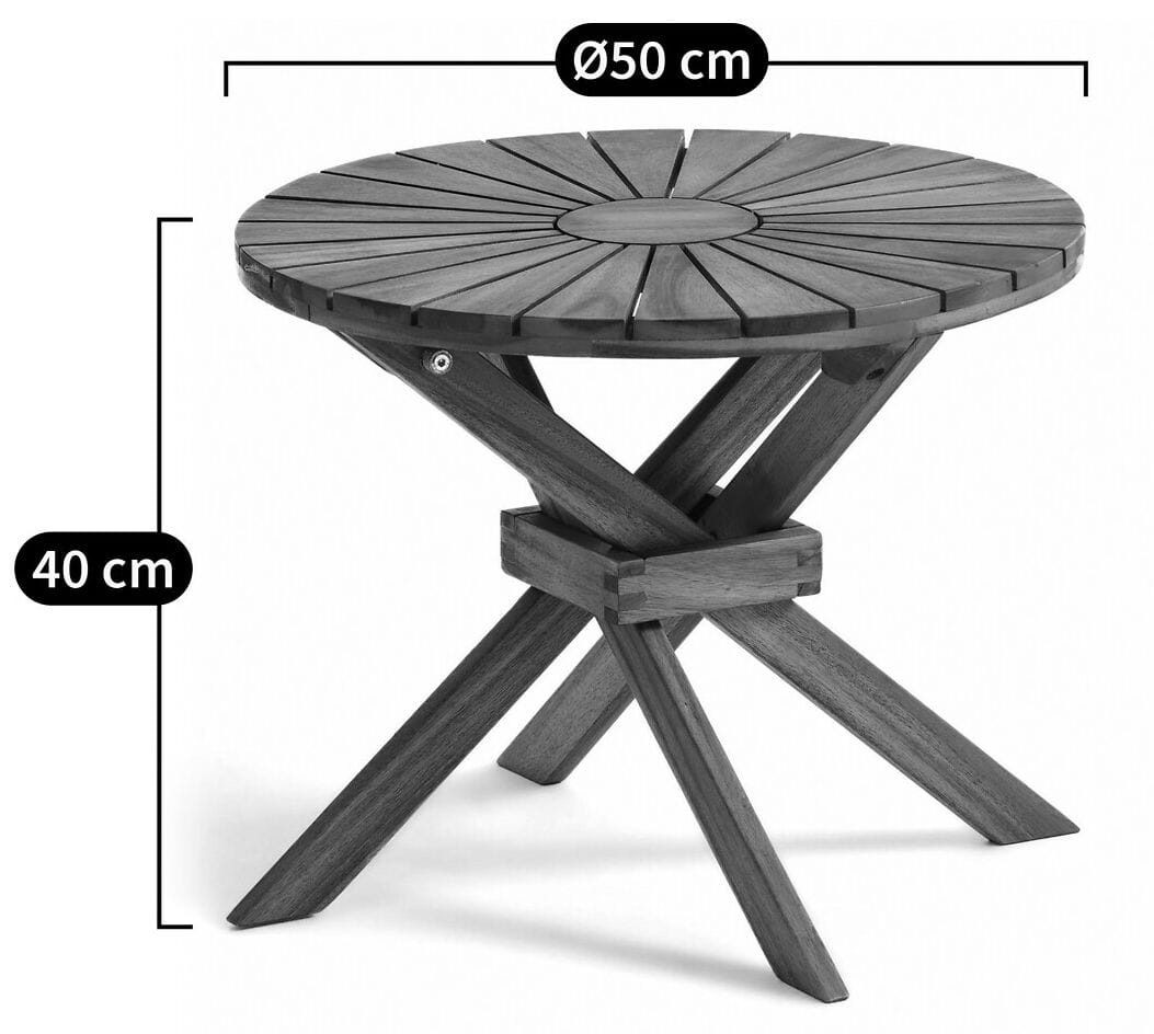 Круглый садовый столик из акации AMPM Jakta ARCH-00147631 - Вид №2