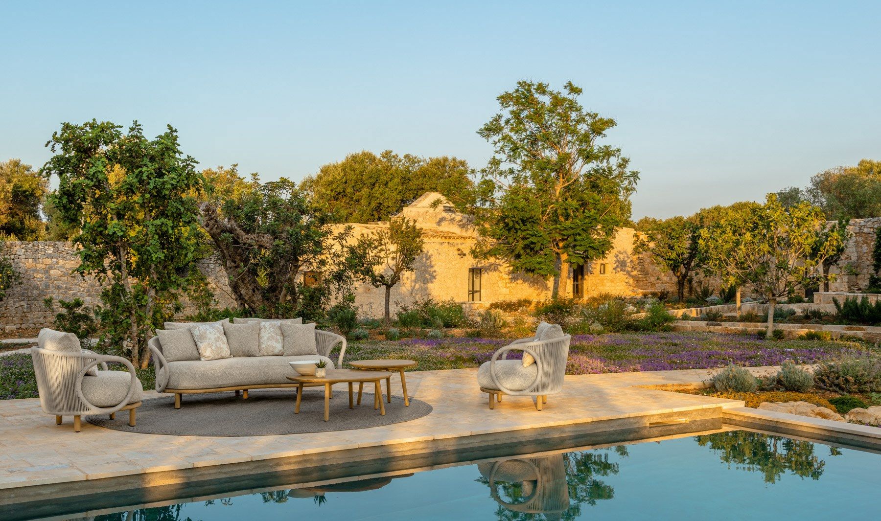 3-местный тканевый съемный садовый диван Talenti Karen ARCH-00105745 - Вид №2