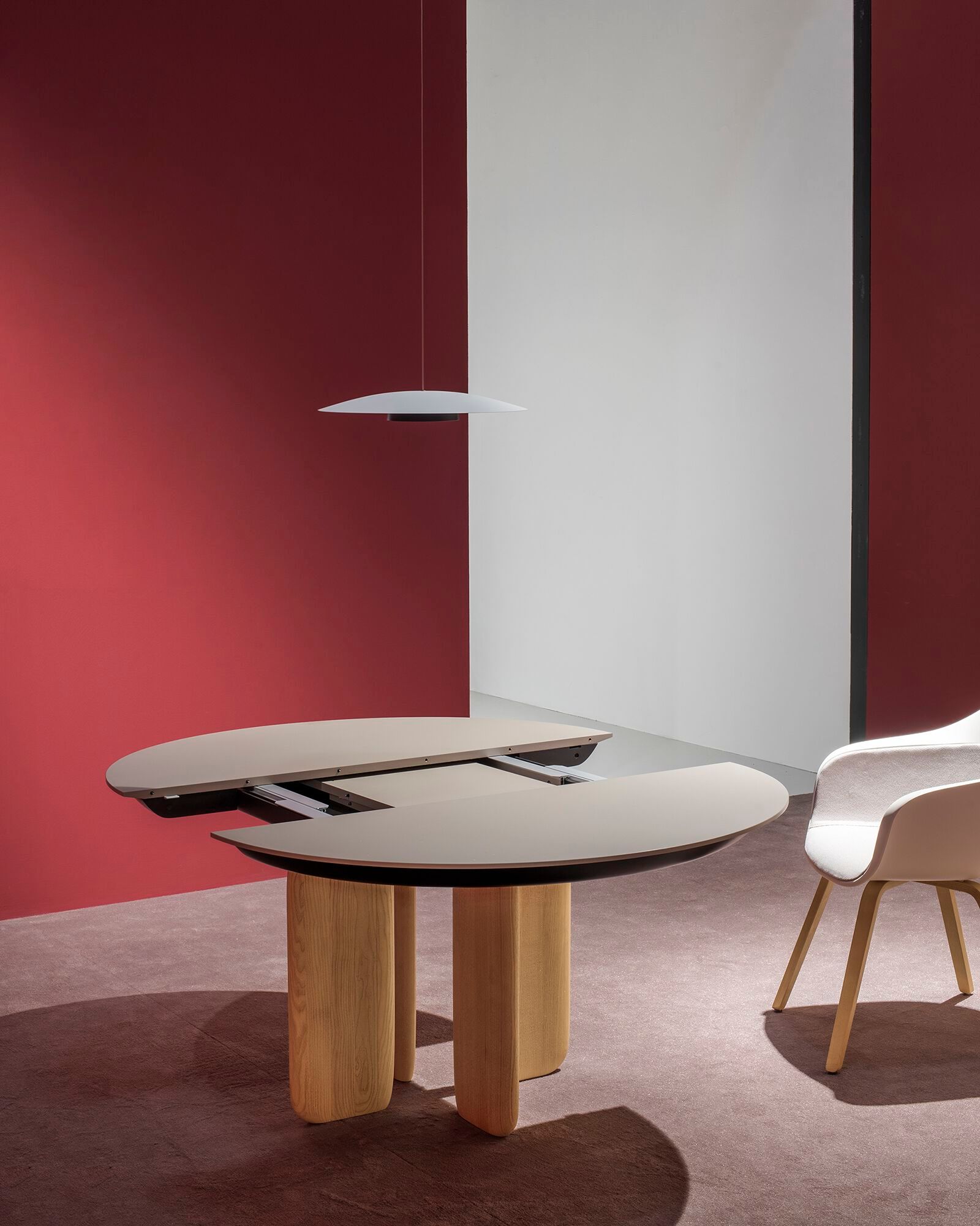 Круглый выдвижной стол из МДФ Kristalia лопата ARCH-00001099 - Вид №4