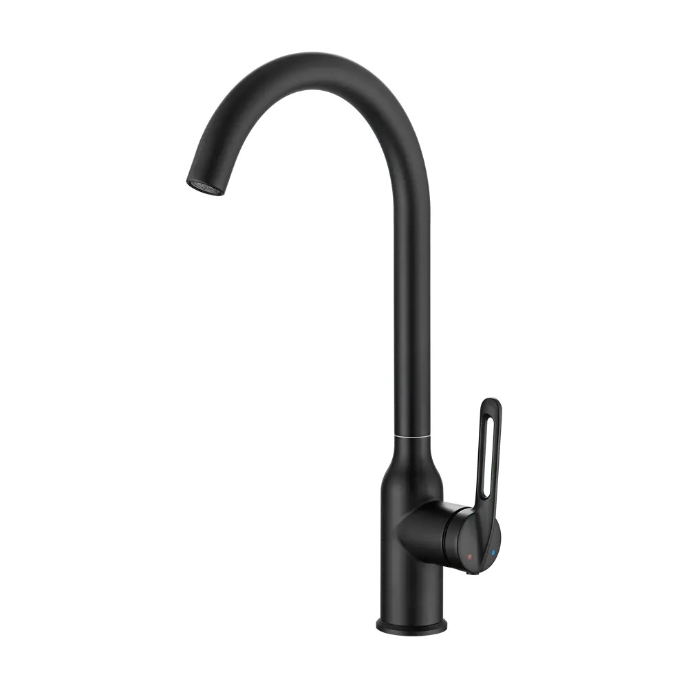 Смеситель для кухни Haiba черный с поворотным изливом 29 см 89396807 STLM-1569384 - Вид №1