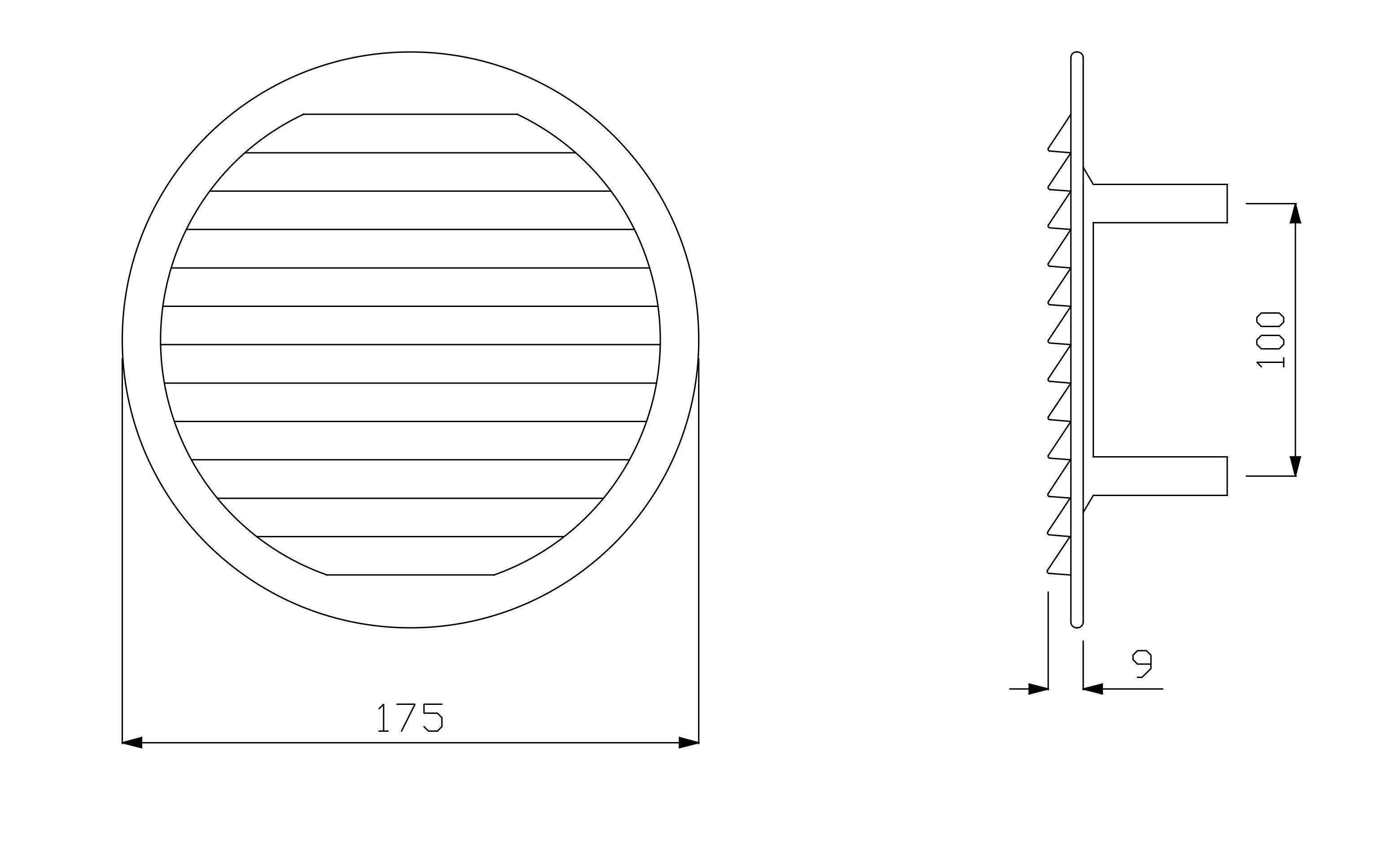 Универсальная круглая решетка для отверстий от Ø 125 до 160 мм First Corporation вентиляция ARCH-00013014 - Вид №4