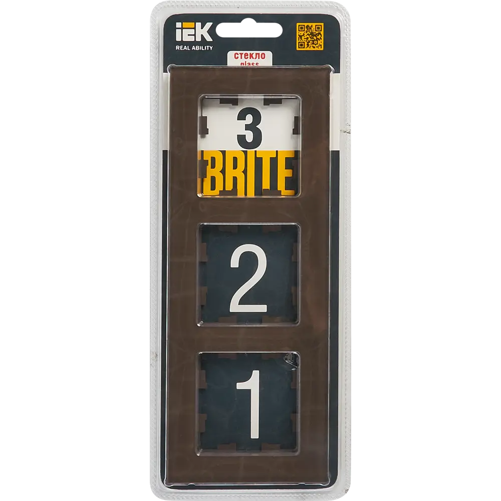 Рамка IEK Brite-3 для розеток и выключателей в бронзовом исполнении 87761308 STLM-1107456 - Вид №3