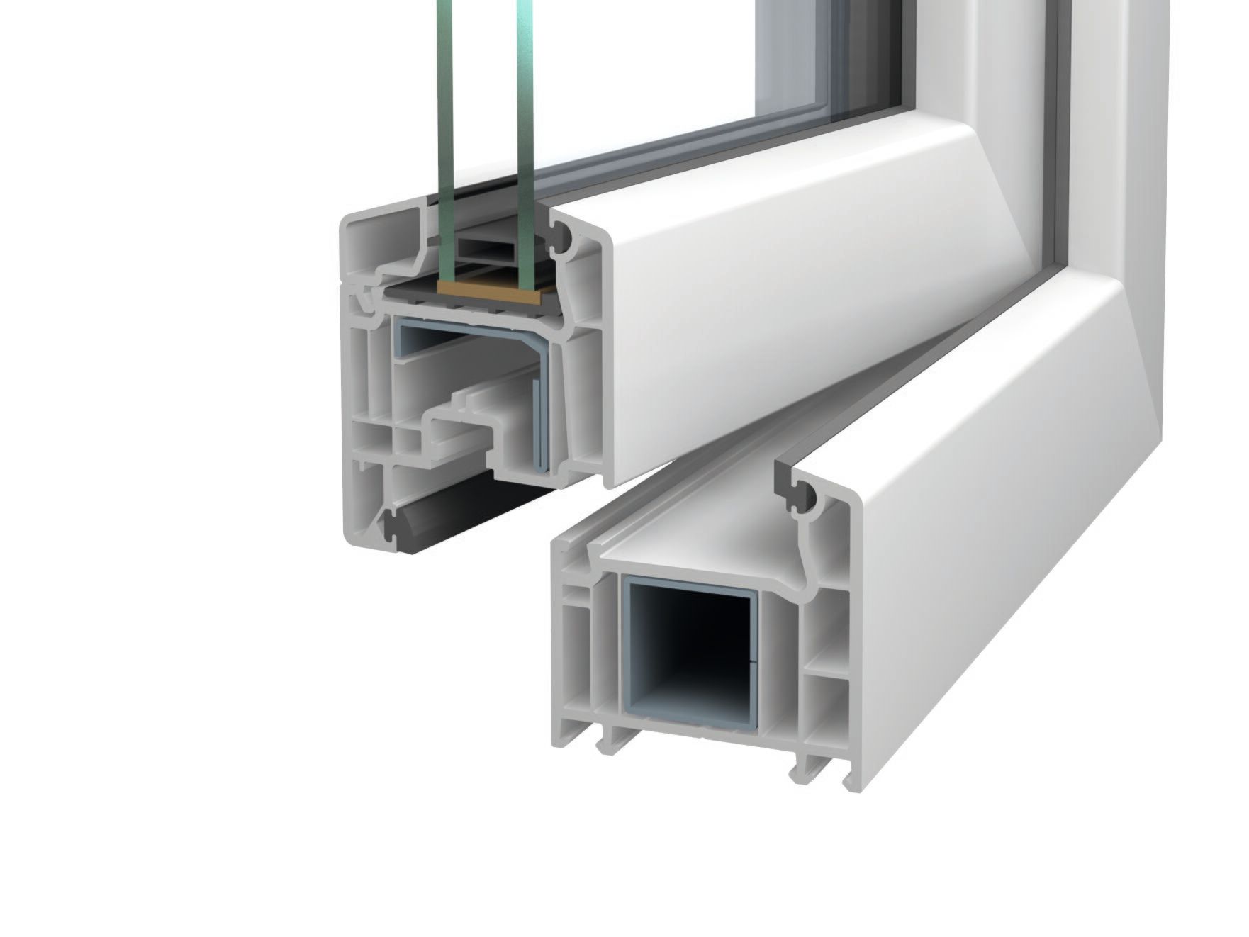 ПВХ створки окна Veka SISTEMI 70 AD ARCH-00113331 - Вид №2